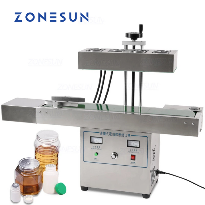 ZONESUN ZS-FK2100 20-85mm Máquina de sellado de papel de aluminio por inducción electromagnética vertical