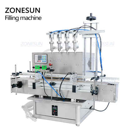 ZONESUN ZS-DTPP4E Pneumatic 4-Nozzle Peristaltic Pump Liquid Filler