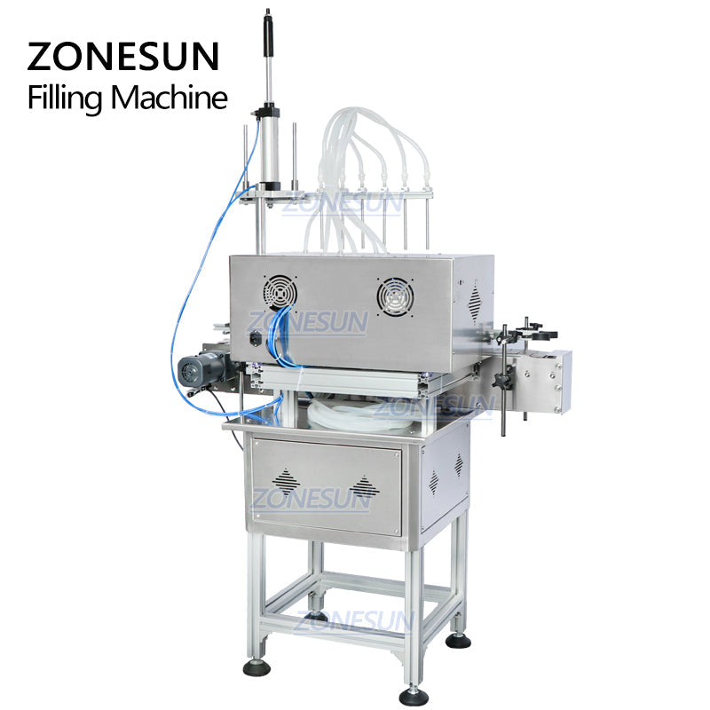 ZONESUN ZS-DTMP6M 6-Nozzle Magnetic Pump Liquid Filling Machine