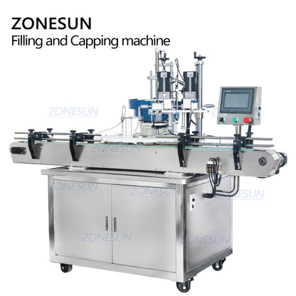 ZONESUN ZS-AFC1 Auto Rotary Liquid Filling&Capping Machine with Feeder