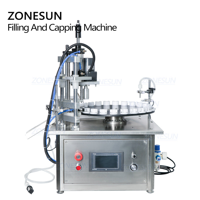 ZONESUN ZS-AFC1M Magnetic Pump Vial Liquid Filling Capping Machine