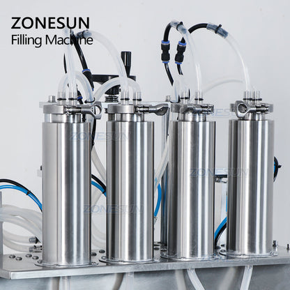 ZONESUN ZS-YTZL500 Semi-auto 4 Nozzles Vacuum Perfume Filling Machine