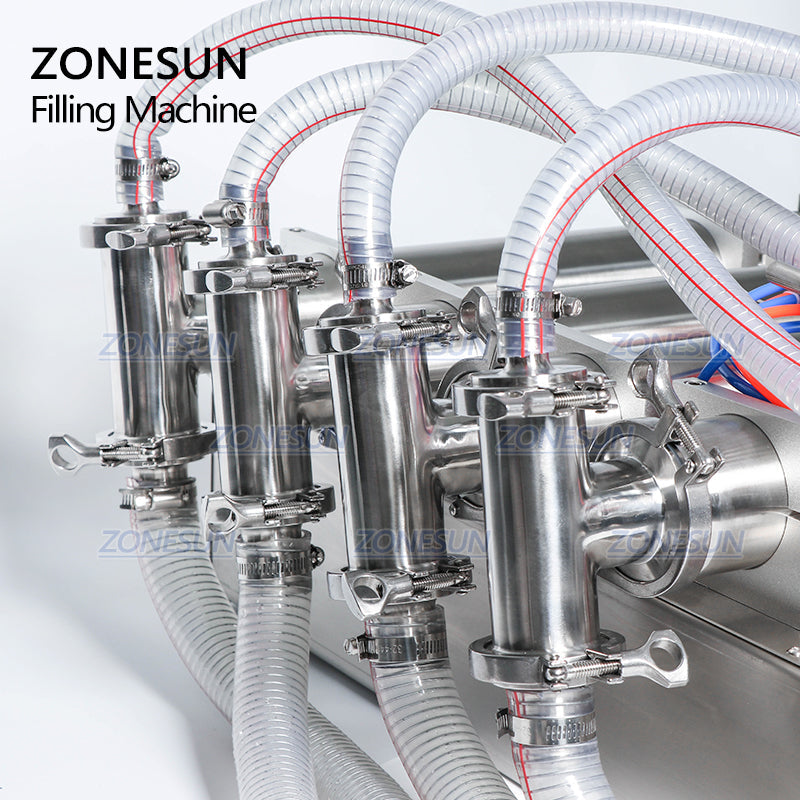 ZONESUN ZS‑YT4 4‑Head Pneumatic Liquid Filling Machine–Precise&Compact