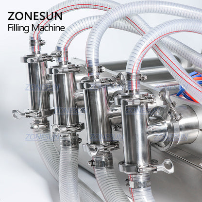 ZONESUN ZS‑YT4 4‑Head Pneumatic Liquid Filling Machine–Precise&Compact