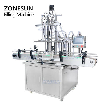 ZONESUN ZS-YT4T-4D 2/4/6 Diving Nozzles Liquid Filling Machine
