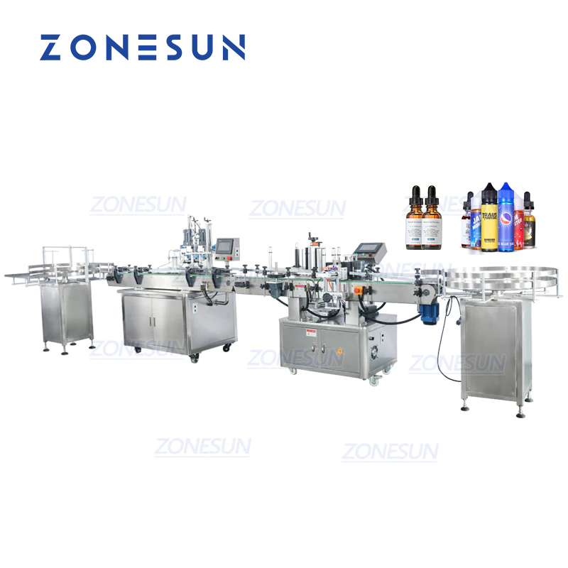 Máquina etiquetadora y llenadora de líquidos con bomba magnética completamente automática ZONESUN ZS-FAL180A8