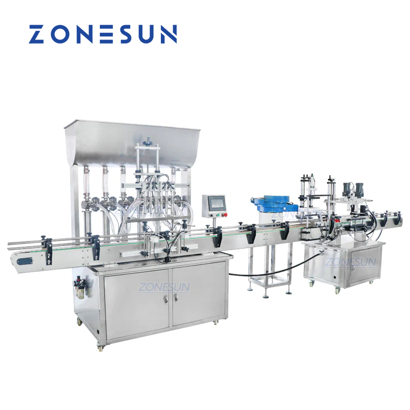 ZONESUN ZS-FAL180AP Automatic Paste Filling&Capping Line with Labeling