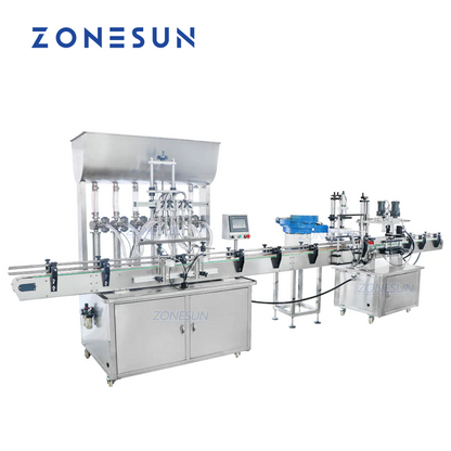 ZONESUN ZS-FAL180AP Automatic Paste Filling&Capping Line with Labeling
