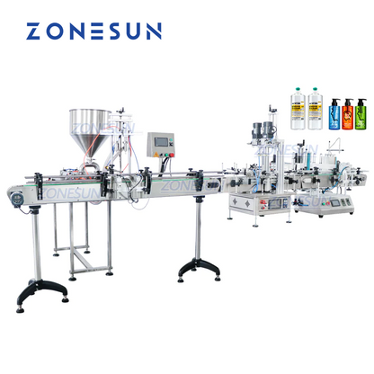 ZONESUN ZS-FAL180C8 Desktop Paste Filling Capping Labeling Machine