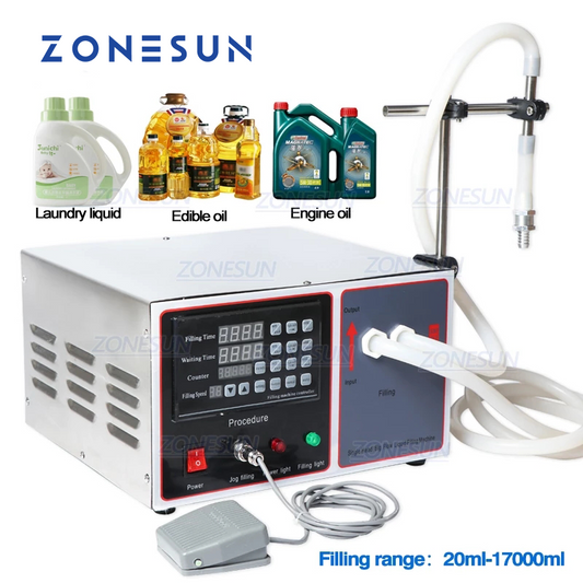 ZONESUN ZS‑GFK17B Semi‑Automatic Diaphragm Pump Liquid Filling Machine