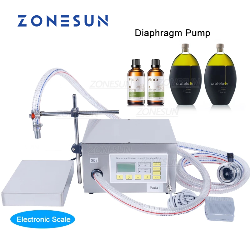 ZONESUN ZS-DP621W Semi-Automatic Liquid Weighing Filling Machine