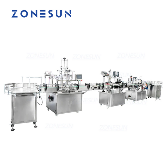 ZONESUN ZS-FAL180R5 Auto Piston Filling Capping Labeling Machine Line
