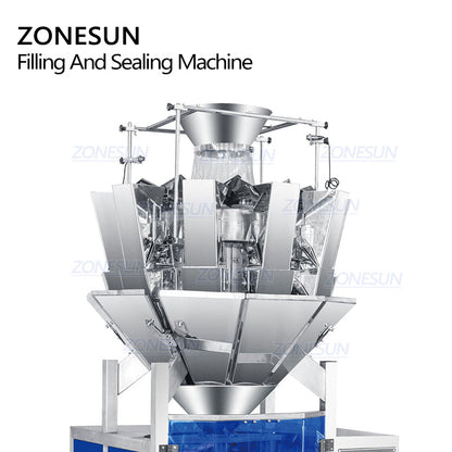 ZONESUN ZS-GFKL420 10 Heads Granule Weighing Filling & Sealing Machine