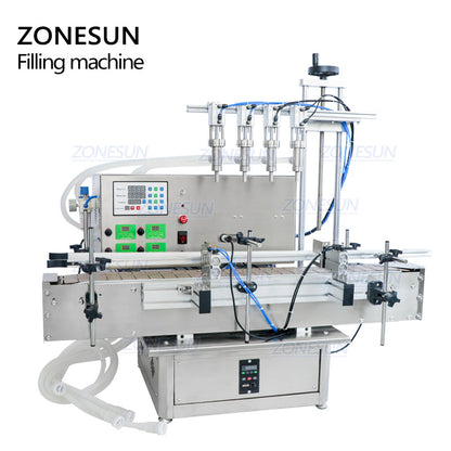 ZONESUN ZS-DTPP4E Pneumatic 4-Nozzle Peristaltic Pump Liquid Filler