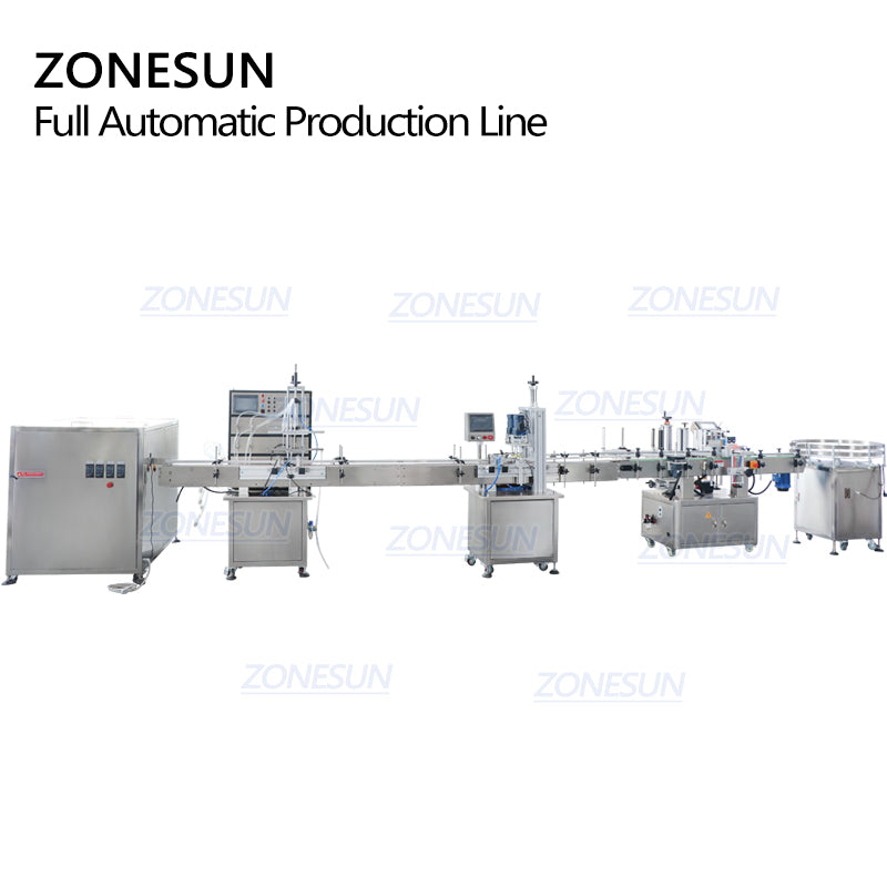 ZONESUN ZS-FAL180R8 Auto Round Bottle Filling Capping Labeling Line