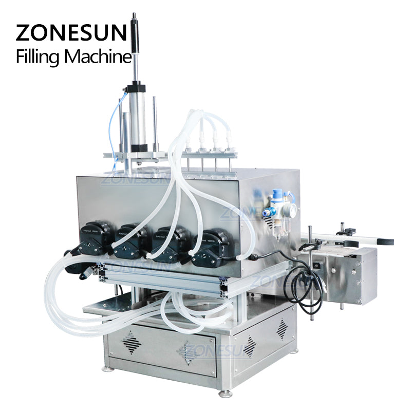 ZONESUN ZS-DTPP4D 4-Diving Nozzle Peristaltic Pump Liquid Filler