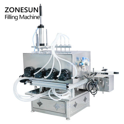 ZONESUN ZS-DTPP4D 4-Diving Nozzle Peristaltic Pump Liquid Filler