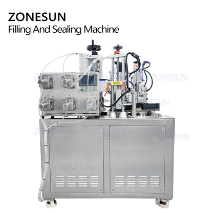 ZONESUN ZS-FS50U Auto 4-Head Ceramic Pump Tube Filling Sealing Machine