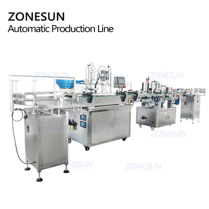 Máquina etiquetadora y llenadora de líquidos con bomba magnética completamente automática ZONESUN ZS-FAL180A8