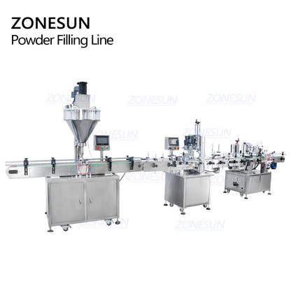 ZONESUN ZS-FAL180P9 Powder Filling Capping Labeling Line for Bottles