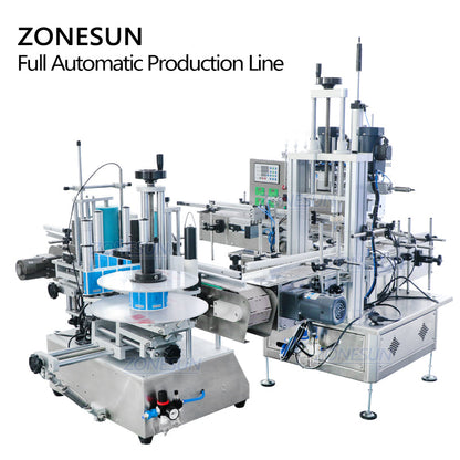 ZONESUN ZS-FAL180C7 U-Shape Liquid Filling Capping Labeling Machine