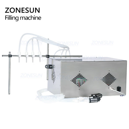 ZONESUN ZS-YTMP4S Semi-Auto 4Head Magnetic Pump Liquid Filling Machine