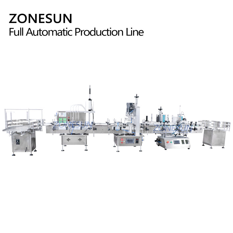 ZONESUN ZS-FAL180C3 Tabletop Liquid Filling Capping Labeling Line
