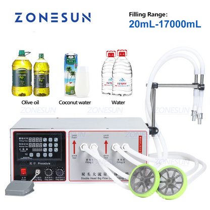 ZONESUN ZS‑GFK17B High Flow Diaphragm Pump Liquid Filling Machine