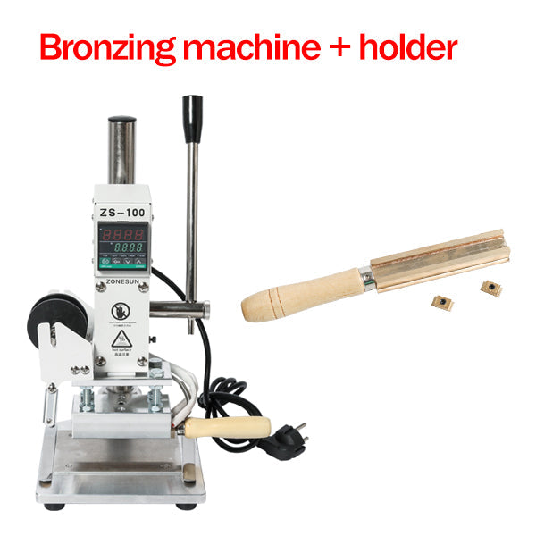 ZONESUN ZS‑100A 5×10 cm Hot Foil Stamping Machine with Dual Clips