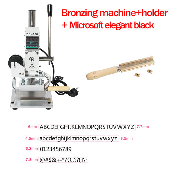 ZONESUN ZS‑100A 5×10 cm Hot Foil Stamping Machine with Dual Clips
