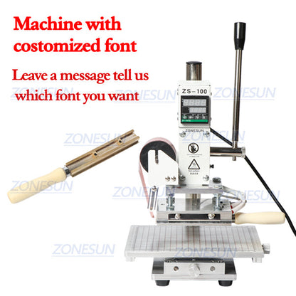 ZONESUN ZS‑100C Hot Stamping Machine with Removable Workbench