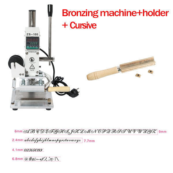 ZONESUN ZS‑100A 5×10 cm Hot Foil Stamping Machine with Dual Clips