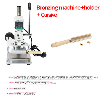 ZONESUN ZS‑100A 5×10 cm Hot Foil Stamping Machine with Dual Clips