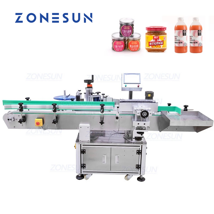 Etichettatrice automatica per superfici cilindriche ZONESUN XL-T821 con marcatore di data
