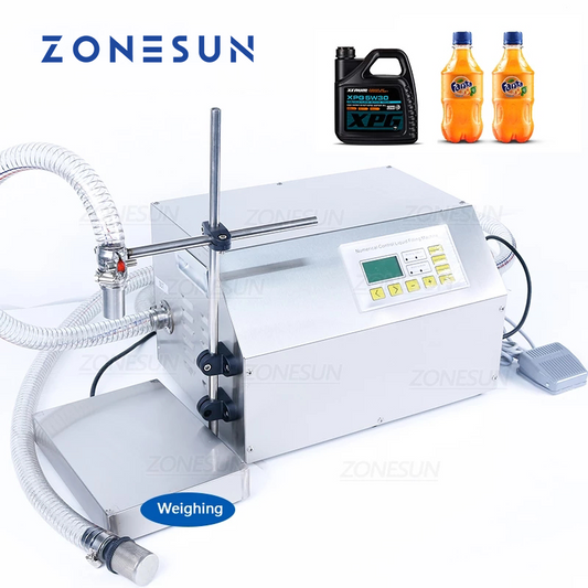 ZONESUN ZS-DP431W Semi-Automatic Liquid Weighing Filling Machine