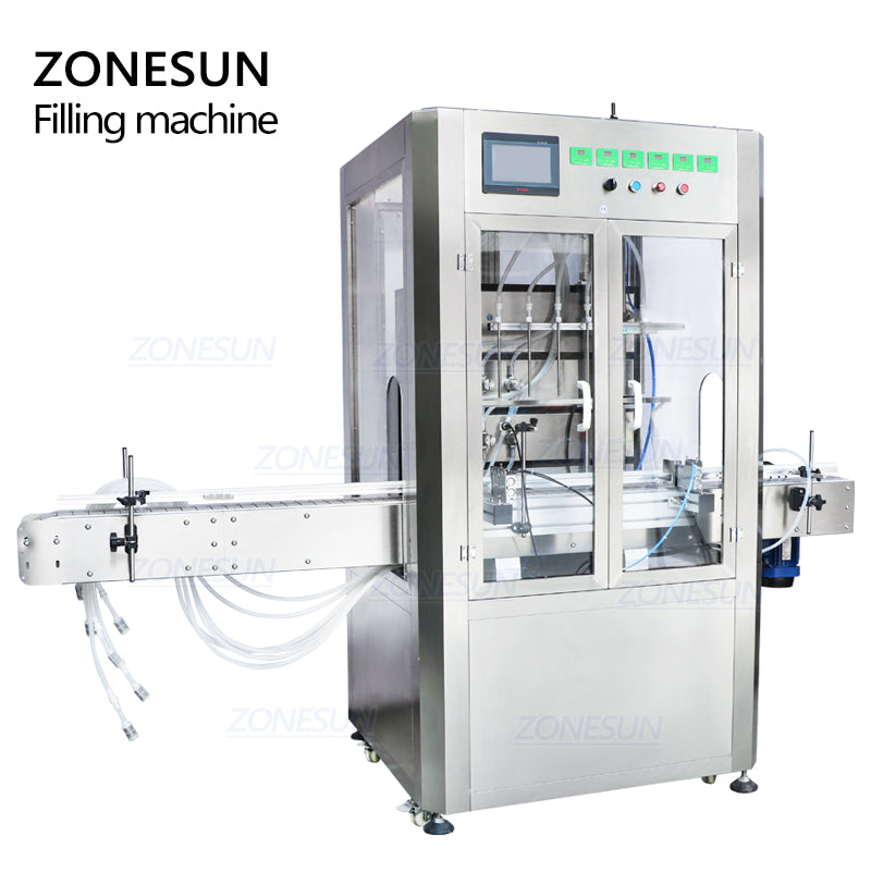ZONESUN ZS-VTMP80D 6-Head Magnetic Pump Liquid Filling Machine
