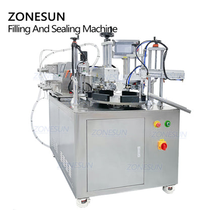 ZONESUN ZS-FS50U Auto 4-Head Ceramic Pump Tube Filling Sealing Machine