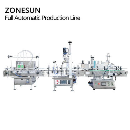 ZONESUN ZS-FAL180C2 Desktop 4-Nozzle Filling Capping Labeling Machine