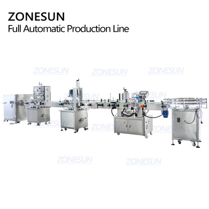 ZONESUN ZS-FAL180R8 Auto Round Bottle Filling Capping Labeling Line
