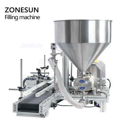 ZONESUN ZS-DTGT900 Tabletop Rotor Pump Paste Liquid Filling Machine