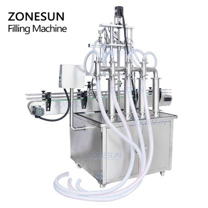 ZONESUN ZS-YT4T-4D 2/4/6 Diving Nozzles Liquid Filling Machine