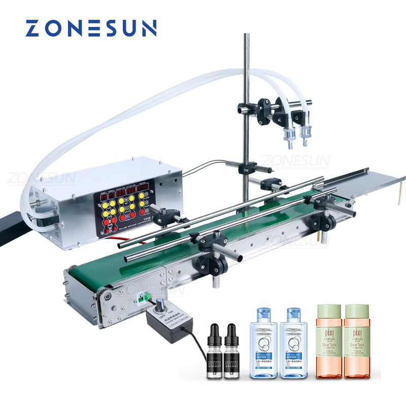 ZONESUN ZS-DPYT200 2 Nozzles Diaphragm Pump Liquid Filling Machine