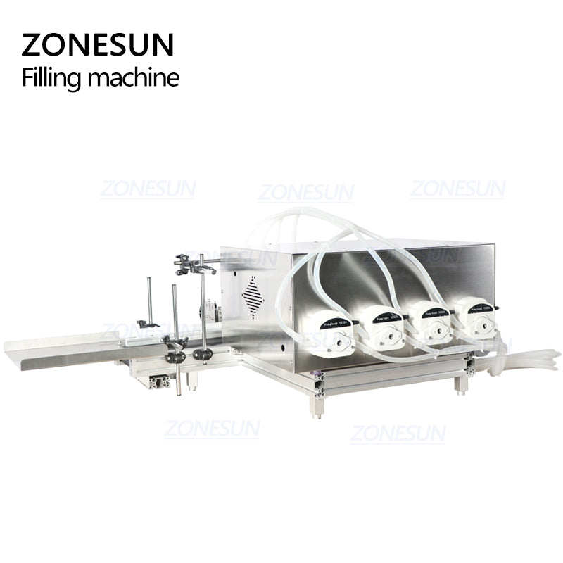 ZONESUN ZS-DTPP4F 4Nozzle Auto Peristaltic Pump Liquid Filling Machine