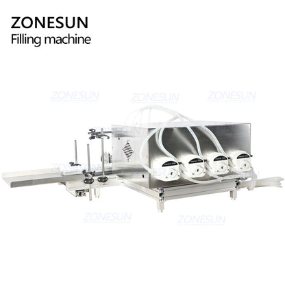 ZONESUN ZS-DTPP4F 4Nozzle Auto Peristaltic Pump Liquid Filling Machine