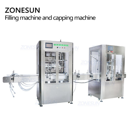 ZONESUN ZS-FAL180AD 6-Head Liquid Filling & Cork Pressing Machine
