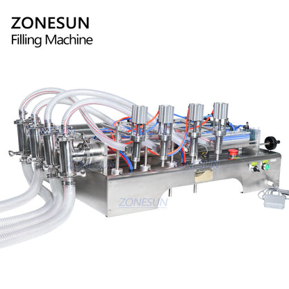 ZONESUN ZS‑YT4 4‑Head Pneumatic Liquid Filling Machine–Precise&Compact