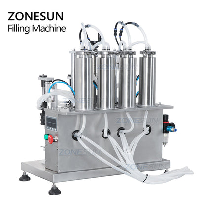 ZONESUN ZS-YTZL500 Semi-auto 4 Nozzles Vacuum Perfume Filling Machine
