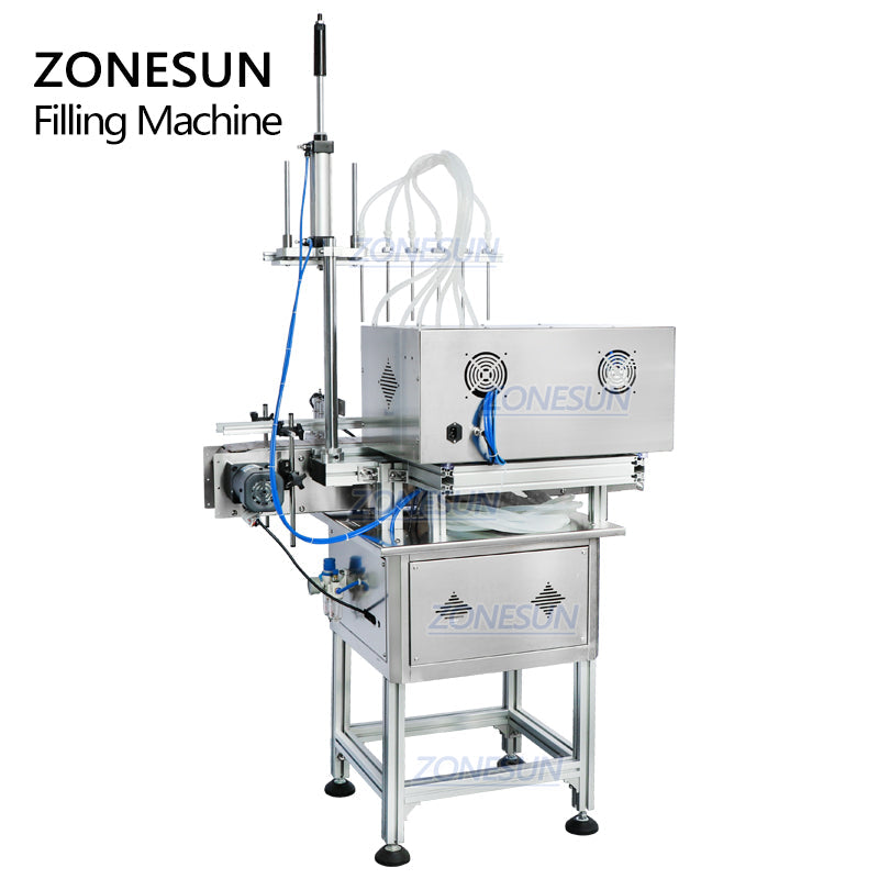 ZONESUN ZS-DTMP6M 6-Nozzle Magnetic Pump Liquid Filling Machine