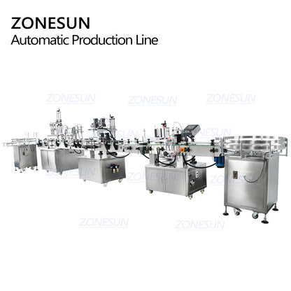 ZONESUN ZS-FAL180R5 Auto Piston Filling Capping Labeling Machine Line