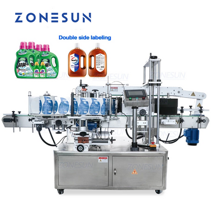 ZONESUN Double-sided Labeling Machine for Square Bottles